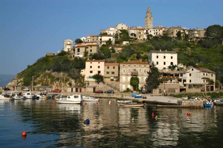 historic center and harbor of Vrbnik Krk island